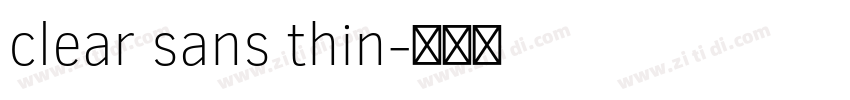 clear sans thin字体转换